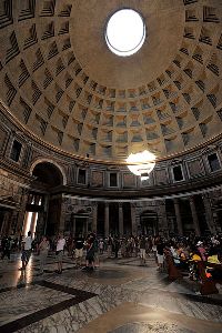 notranjost Panteona v Rimu
